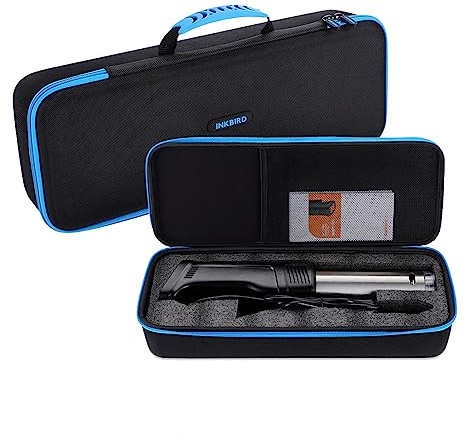 INKBIRD Custodia Protettiva per Sous Vide Roner, Borsa Rigida in EVA Sous Vide Precision Cooker Compatibile con ISV-100W/ ISV-200W, Valigetta per il Trasporto 35x17,5x9 cm (Solo Custodia, Nero)