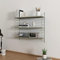 [en.casa] Modulares Wandregal Strängnäs Metallregal Kamelfarben Hängeregal mit 3 Regalböden Badregal Küchenwandregal Wandablage Wohnzimmer