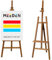 MEEDEN Painting Wooden Art Easel: Solid Beechwood Display Easel Stand Hold Canvas up to 109cm - Adjustable Easel from 145-193cm for Adults Student Studio Gallery - Walnut