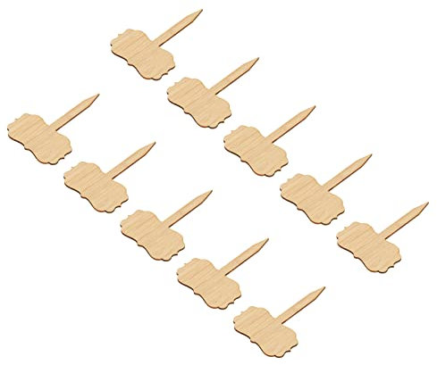 Pflanzenetiketten, Gewächshauszubehör, Gartenzubehör mit Einfachem Schreiben, 10 Stück Pflanzenetiketten, Pflanzenmarkierungen, Holz 1/8 Zoll Dick, Dekorative Gartenmarkierungen