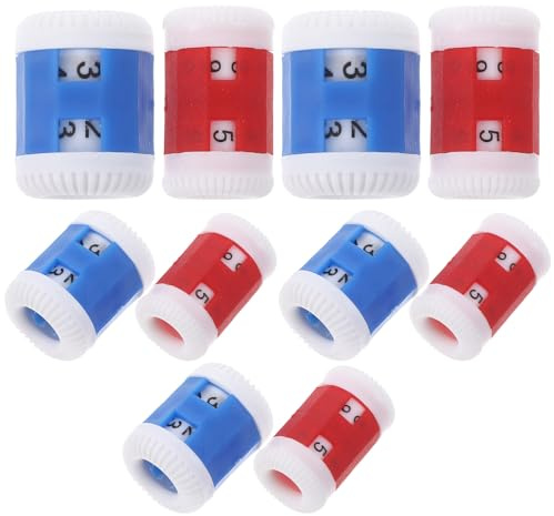 Cabilock 10pezzi Contapunti Portatile per Uncinetto Segnapunti per Maglia Contatore di Righe e Punti in Plastica Resistente di Accessori per Contare e Segnalare Punti e Righe in Modo