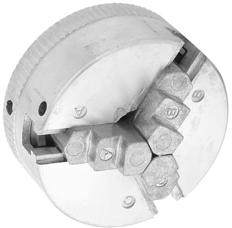 CHICIRIS Portabrocas de Torno de Metal, Abrazadera de Portabrocas Compacta de 3 Mordazas, Accesorio Esencial para Máquina Herramienta, 1 X 3 Mordazas, para Profesionales del Trabajo Metalúrgico