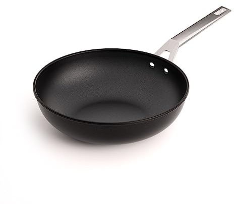 Valira Aire - Wok Premium de 30 cm Hecho en España, Aluminio Fundido con Antiadherente Reforzado, Apto para inducción