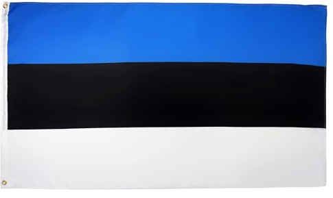 AZ FLAG - Drapeau Estonie - 150x90 cm - Drapeau Estonien 100% Polyester Avec Oeillets Métalliques Intégrés - Pavillon 110 g