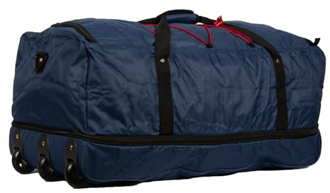 3 Rollen - Reisetasche - Sporttasche - Freizeittasche - nur 1,4 kg - Dehnfalte - 80cm - Volumen bis 140 Liter! - 4 Farben (blau)