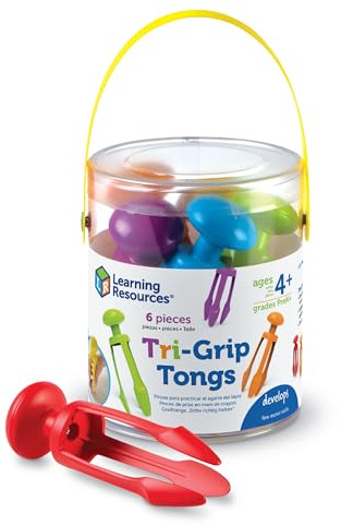 Learning Resources Pinze a Tre Bracci, dai 3 Anni, Set da 6, Gioco Educativo Motricità Fine, Rafforza Presa e Coordinazione Mani