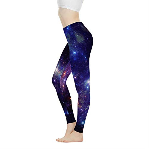 POLERO Funky Galaxy Patterned Women's Full Length Yoga Leggings Fitness Running Pilates Tights Gym Skinny Pants, XXX-Large