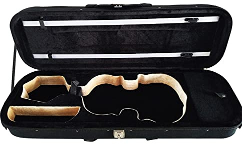 Fachmann Geigenkoffer Schwarzer Oxford-Geigenkoffer Mit Hygrometer-Stoßdämpfung Geigenkoffer (Color : 02, Size : 1/8)