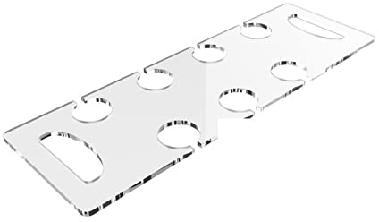 Wine Glass Holder, Wine Rack Glass Holder 7Hole Goblet Serving Tray Organizer Bar Party Champagne Glass Serving Tray Acrylic Wine Glass Rack Stand (Clear)