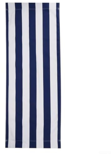 FUBESK Ersatztuch für Liegestühle, Sonnenliegen, Hochleistungs-Poly-Stoffe, wasserabweisend, Strandliege, Segeltuch, blau und weiß gestreift, Strandschlinge, Leinwand (1 Stück)