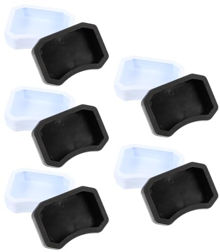 TOGEVAL Ciotole per Alimentazione Rettili Bianca e Nera 10 Pezzi in Plastica Antiscivolo, per Acqua, Verdure e Cibo per Lucertole e Piccoli Animali