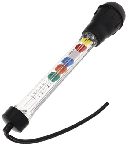VALICLUD Tester Idrometro Elettrolitico per Batterie Auto, Misuratore di Densità Plastica Ventosa, Strumento di Diagnosi Rapida per Elettroliti, Uso Professionale e Fai da Te