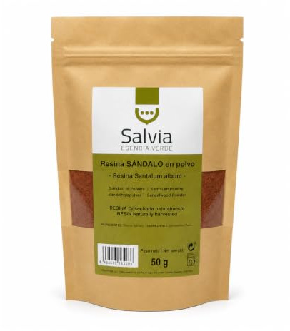 SALVIA | Naturligt sandelträpulver 50g | Malet sandelträ | För rökelsetillverkning | Aromaterapi | Meditation | Yoga | Avslappning | Rökelseblandningar | Naturlig doft