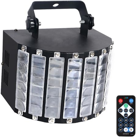 DJ Party Disco Stage Light: 27W Colorful DJ Lighting Derby Effects - Remote Sound Activated DMX Control - Ideal for Dance Party Wedding Gig Band Mobile DJ Floor Bars Clubs Music Show Performance