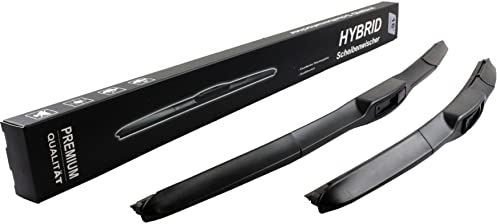 600mm 450mm HYBRID FLEX AERO JAPAN TECHNOLOGY 2x Front Scheibenwischer Premium Qualität Wischerblätter Set Scheibenwischerblätter Satz für Frontscheibe mit Hakenbefestigung. INION