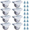 8 PCS Fixed Castors,Small Wheel Castors,Heavy Duty Casters,Silent Caster,for Furniture Appliances Drawer Equipment Fixed Castor Replacement