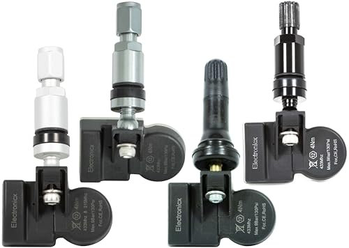 Electronicx 4 Stück Reifendrucksensoren Radsensor Luftdrucksensoren RDKS TPMS Kompatibel mit Audi Q7 09.2005-12.2015 (4L / AU716) Alu Schwarz