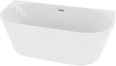 LAVITA Freistehende Wandbadewanne Caldera 1700 Acryl 170x75x58 cm Badewannen Rechteckige Form Moderne Acryl-Wanne Freistehend 2 Personen 260 L Antimikrobielle Beschichtung Weiß Glanz