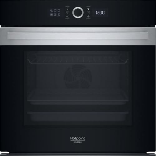 Hotpoint - HAOI5S8PM0XA Four Encastrable Pyrolyse 73L - Hydrolyse, Chaleur Pulsée - Programmes Automatiques, Écran Électronique - H 59,7 x L 59,5 x P 56,4 cm - Classe Énergétique A+ - Inox
