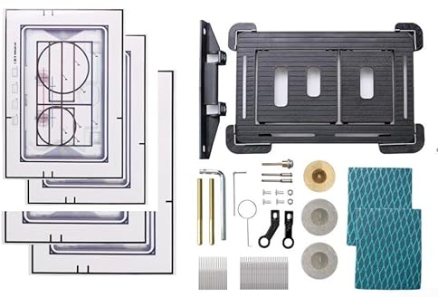 Zeroupshop Invisible Tiled Push Plate Actuator, with Magnetic Attachment, for Systems, Tool-Free Installation, Moisture Resistant Flush Button, for Bathroom Renovation, 22.2x14 cm(4 Paper)