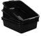 Lesbye 4-Pack Large Washing Up Bowls, Plastic Bus Tub, Black Shallow Tray