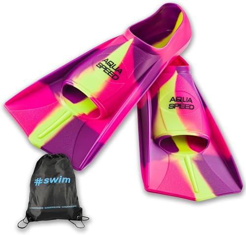 Aqua Speed Fusion Aletas largas de natación para Adultos y niños + ULTRAPOWER #Swim | Aletas de Buceo | rosa/mix/93 | Tamaño: 31/32
