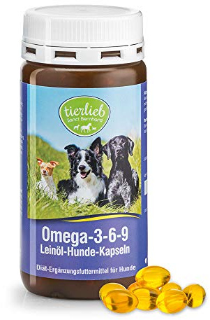 Omega 3-6-9 para Perros - Cuida la Piel y el Pelaje de tu Perro - 180 Cápsulas para 1-3 Meses