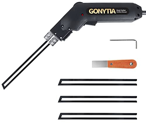 GONYTIA Styroporschneider Styrocutter mit 2x 150mm + 2x 200mm geraden Klingen Styroporschneider - Handschneider mit Klingen