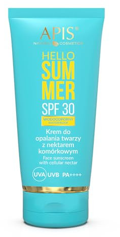 Apis | Face Sunscreen SPF 30 HELLO SUMMER | Mineralische Filter | Zellulärer Nektar | Pflanzliche Öle | UVA- und UVB-Schutz| Zieht schnell ein | Inhalt 50 ml.