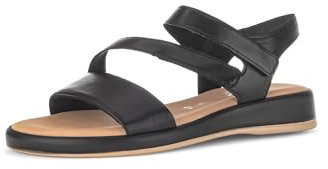 Gabor Damen Keilsandalen, Frauen Sandalen,Leichte Mehrweite (G),Keilsandaletten,Keilabsatz,Wedge-Heel,bequem,flach,schwarz,39 EU / 6 UK