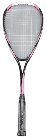 Squash Racket, Lightweight Carbon Sturdy Oversized Beginner Design Foam Handle for Gym School Sports Club Recreation Pink