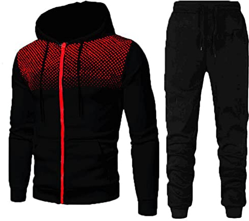 Yekdmxop Tuta Uomo Completa Tuta Da Ginnastica Uomo Invernale 2 Pezzi Felpa Con Cappuccio e Pantaloni Set Giacca Da Jogging Suit Felpata Completo Palestra Uomo Abbigliamento Sportiva Tute da Uomo