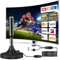Antenne TV IntéRieur Puissante, Nouveau pour 2025 Antenne TNT IntéRieur Puissante, CâBle Coaxial De 5m, RéCeption Longue Distance 500km, 360 DegréS sans Angle Mort