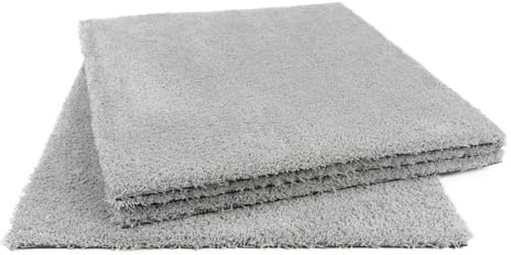 Teppichfliesen selbstliegend flauschig Velours, Teppichfliesen hellgrau in 50 x 50 cm, 13 mm Gesamtdicke, 1 m² = 4 Fliesen