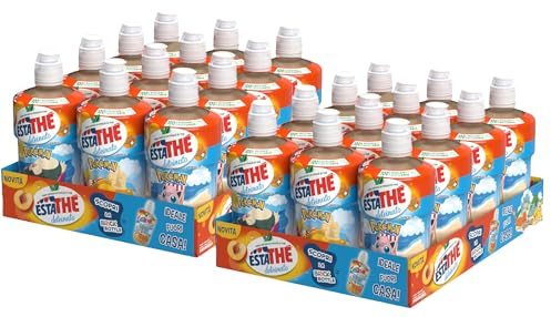 The Deteinato per estathe a PESCA con Infuso di Foglie di The Nero 250ml [MAXI BOX con 24 Bottiglie]