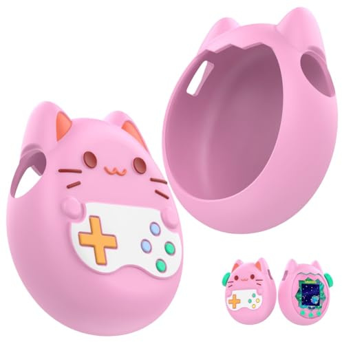 MeevrgR Für Tamagotchi Paradise Silikonhülle - Ultradünne Schutzhülle, rutschfester Griff, Passform für virtuelle Haustiermaschine (Blau/Rosa/Lila)(Rosa) (Rosa)
