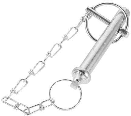 EPIGEIST Perno di Fissaggio Assale per Rimorchio 8000 Lb con Molla Integrata Perno Catena di Sicurezza in Metallo Anticorrosione Accessorio per Cric Camper e Supporto Veicoli Pesanti
