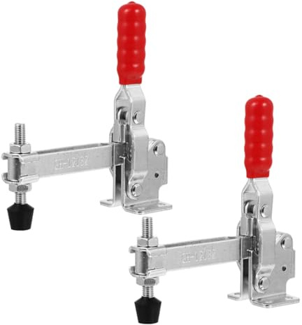 UKCOCO 2pcs Rubber Tip Toggle Clamps Quick Release Welding Fixed Clamps for Woodworking Workshop Location Countertop Iron Fixed Clamping Tools