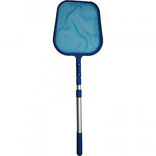 well2wellness Poolkescher mit 3-TLG. Teleskopstange, bis 1,50m, Laubkescher, Stabiler Kunststoffrahmen, Robust, Reißfestes Netz, Gegen sämtliche Verschmutzungen im Pool