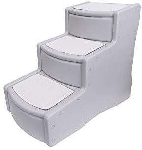 Pet Gear Easy Step III Haustiertreppe, 3 Stufen für Katzen/Hunde, abnehmbare, waschbare Teppichstufen, für Haustiere bis zu 75kg, kein Werkzeug erforderlich