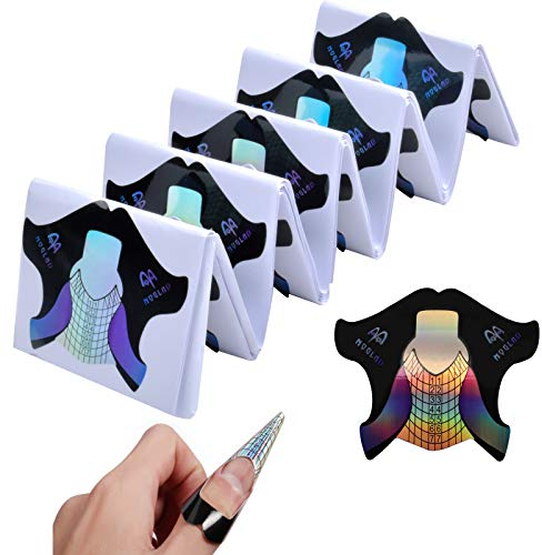 100 Stück Schablonen für Gelnägel Kunstnägel Zubehör Sablone Nagel Selbstklebende für Nailart Gel-Nägel künstliche Nagel-Verlängerung