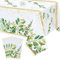 Hegbolke Lot de 4 nappes de Table en Feuilles d'eucalyptus avec Feuilles de Sauge Verte – 219,4 x 139,9 cm nappes de Verdure Sauge Baby Shower, pour fête prénatale, Anniversaire, décoration de Table