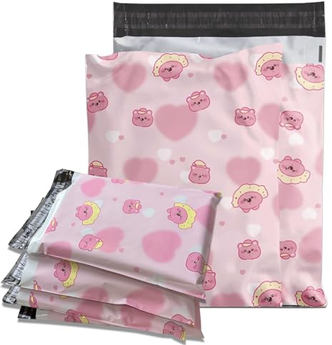 Artong 100 bolsas para enviar ropa, 380 x 480 mm, color rosa, sobres para enviar ropa, correo, embalaje, bolsas de envío, sobres de plástico con autoadhesivo