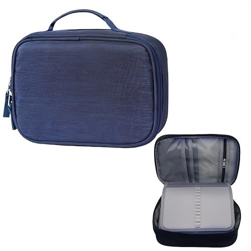 HJYDGJ trousse à crayons - Grande capacité - 72 fentes - Portable et amovible - Pour adulte - 72 emplacements - Bleu foncé