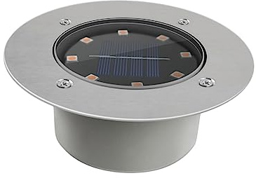 HOMSFOU Luz Led De Suelo Lámpara Solar Para Césped Jardín Patio Carga Paneles Solares Diseño Empotrado