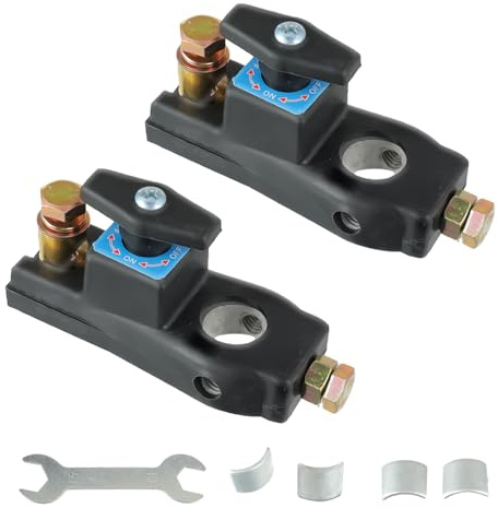 HUAREW Interruttore principale della batteria dell'auto, 12V 24V Interruttore di isolamento universale per spegnimento della batteria per auto, moto, barca
