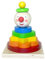 Hess Holzspielzeug 14855 - Stapelturm Clown aus Holz, ca. 12,5 x 9 x 9 cm