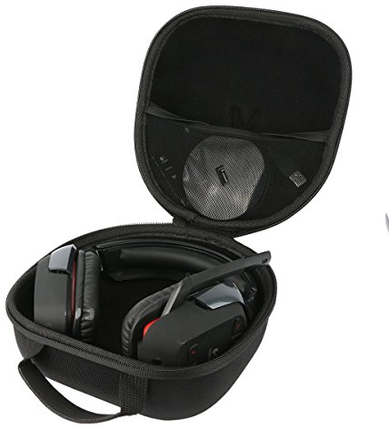 Khanka Portable Etui de Voyage Housse pour Logitech G935/G635/G430/G230/G930/G933/G633 Casque Gaming sans Fil Headset Headphone. Mesh Pocket pour Autres Accessoires