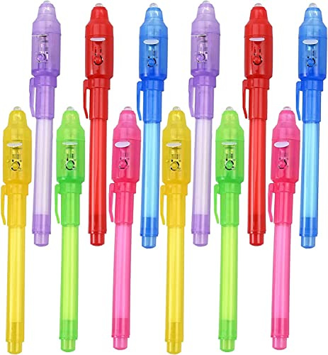 Faburo 12 Piezas Bolígrafo de Tinta Invisible, Regalos Cumpleaños Niños Colegio Detalles Cumpleaños Infantil | Relleno Piñata | Regalitos Invitados | Regalos Alumnos Primaria 3~6 años Juguetes Niño