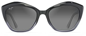 Maui Jim Unisex Sunglasses, Grey Lotus Black fade, M